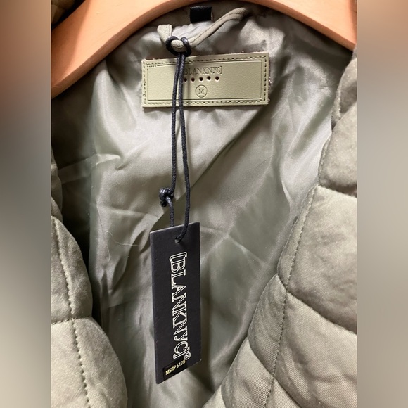 Blank NYC Green Puffer Jacket with Quilted Design - Picture 2 of 3